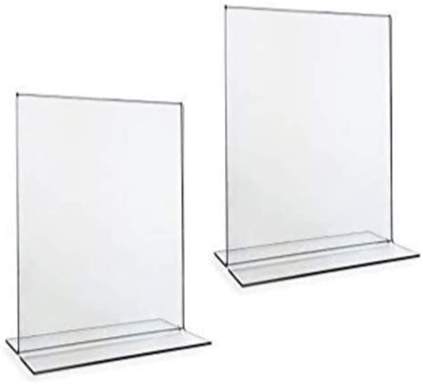 CPI 4 X 6 Inch (A6) T Shape Acrylic Sign Holder Double Side Table Menu ...