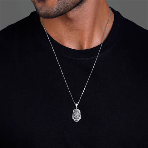 Silver Ugra Narasimha Pendant with Link Chain For Him – GIVA Jewellery