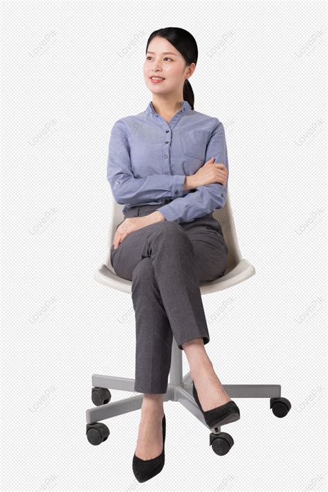 Businesswomen In White-collar Jobs Sit On Chairs., Business, Business ...