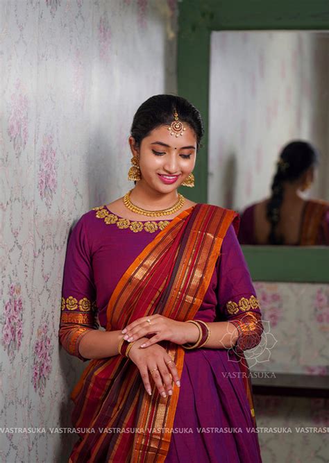 Rani pink handloom half saree – Vastrasuka