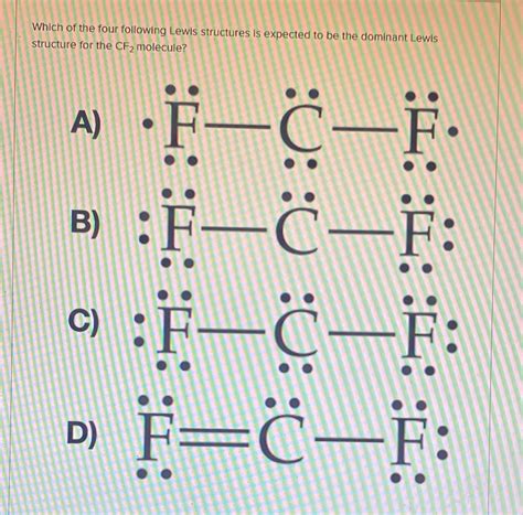[Solved] Lewis Structures Which of the four following Lewis structures ...