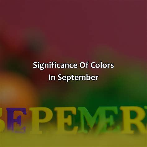 What Color Represents September - colorscombo.com