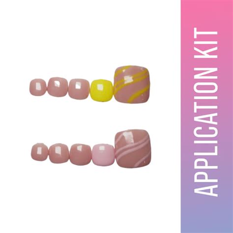 Buy SOEZI Sunkissed Sunburn Toezi Reusable Press On Nails - Application ...