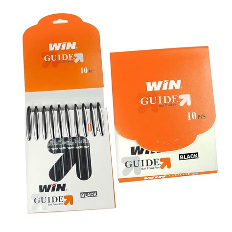 WIN Guide Ball | 20 Black Ink Pen | 0.6 mm Tip for Smooth Writing ...