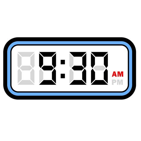 Digital Clock Time at 9.30 AM, Digital Clock 12 Hour Format 32048495 PNG
