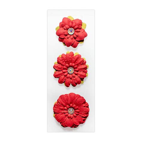 Buy Little Birdie Handmade Flowers Cardinal Red Jeremy 3Pc | Paper ...