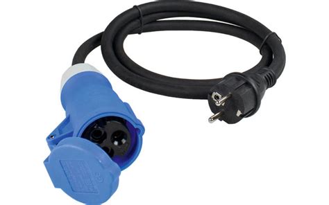 CEE adapter cable earthing contact plug to CEE coupling 3-pole - Berger ...
