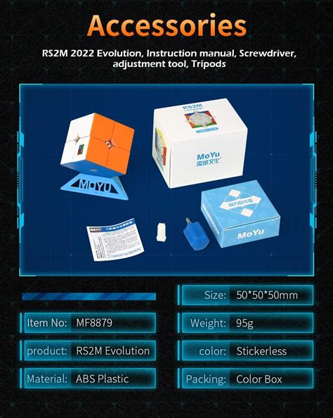 Buy CuberShop Moyu RS2M 2022 Evolution 2x2 Magnetic Speed Cube, RS2M ...