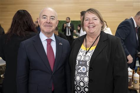 DHS Secretary Alejandro Mayorkas Attends a Reception after the DHS 20th ...
