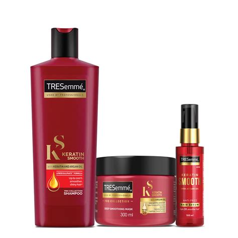 Buy TRESemme Keratin Smooth Shampoo 1L + Mask 300ml + Serum 50ml Combo ...