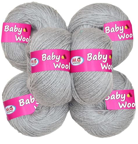 M.G ENTERPRISE 100% Acrylic Wool Red (6 pc) Baby Wool 4 ply Wool Ball ...