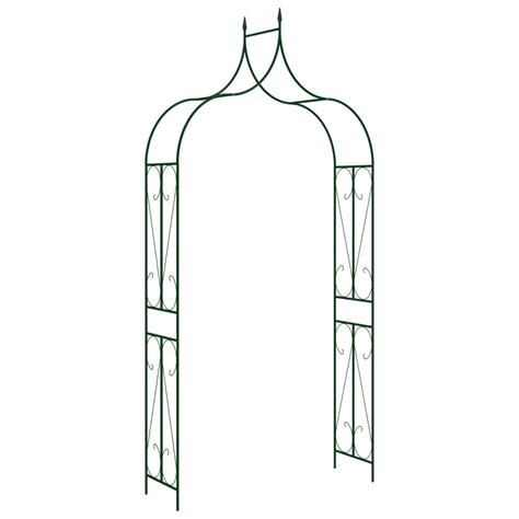 Charlton Home® Garden Arch Dark Green 47.2" x 15" x 101.6" Iron ...