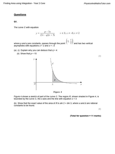 Using Integrals to Find Area 的图像结果