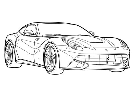 Ferrari F12 Coloring Pages