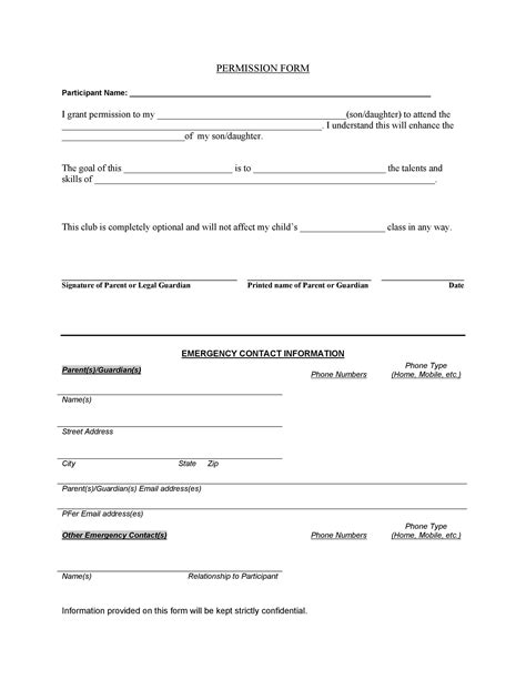 35 Permission Slip Templates & Field Trip Forms