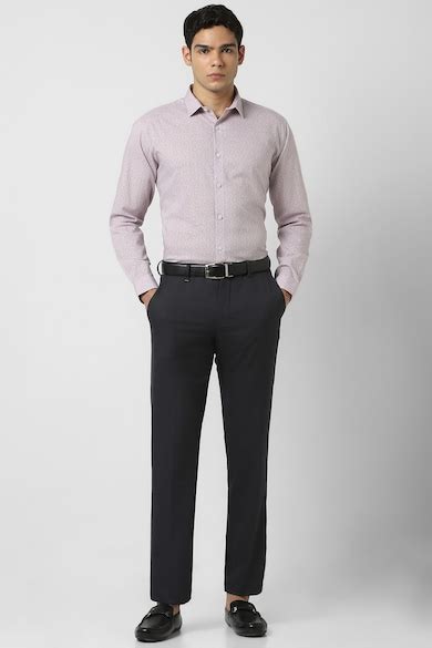Buy Men Lilac Print Full Sleeves Party Shirt Online - 39906549 | Van Heusen