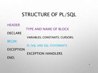 Image result for PL/SQL Basic Structure