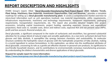 Decyl Glucoside Manufacturing Plant Project Report.pptx