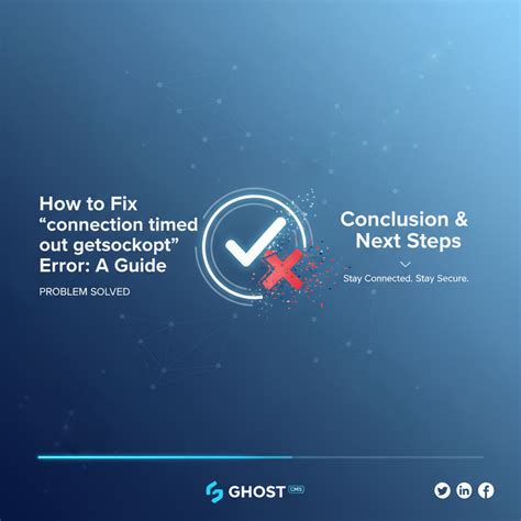 How to Fix 'connection timed out getsockopt' Error: A Guide