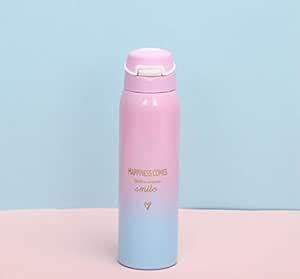 Buy Syed Stainless Steel Insulated Cute Water Bottle Straw Flip Open ...