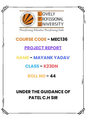 Unit 5 Notes - mec136 - Engineering graphics and digital fabrication ...
