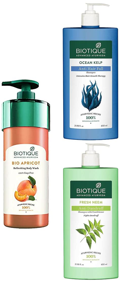 Buy Biotique Bio Apricot Refreshing Body Wash, 800ml & Bio Ocean Kelp ...