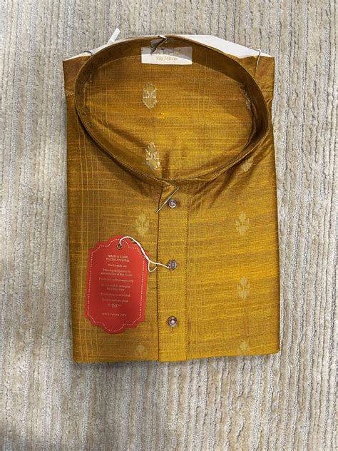 Southloom Semi Silk Short Kurta for Men in Yellow Colour – Southloom ...