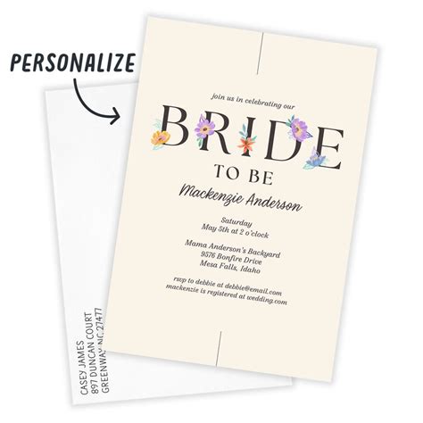 Floral Bride to Be Flat Bridal Shower Invitation - Invitations | Hallmark