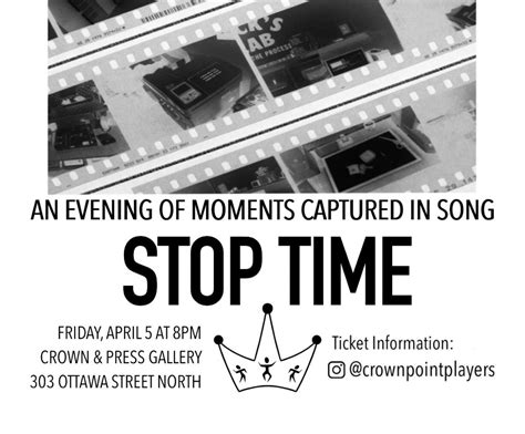 Stop Time: Moments Captured in Song (Musical Theatre Concert), Crown ...