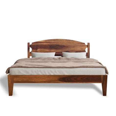 Buy LUNA BED QUEEN Sheesham Wood (Honey Finish) Online at woodentwist ...