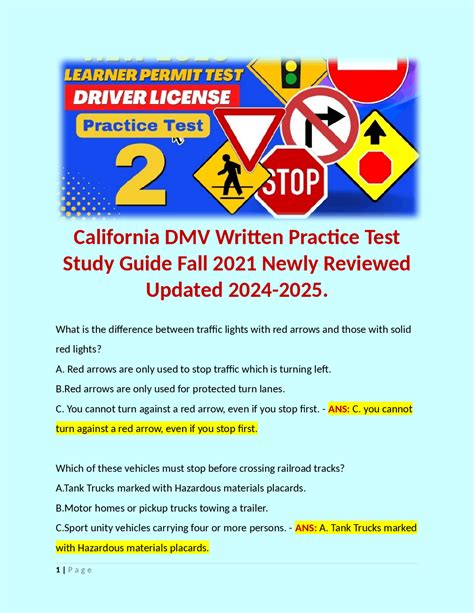 Image result for Written Test Practice DMV Study Guide California