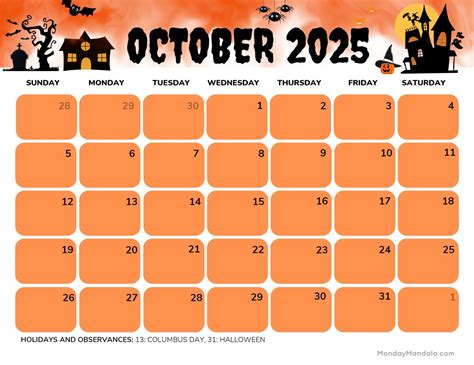 October 2025 Calendar (52 Free PDF Printables)