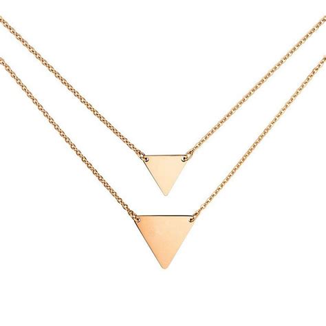 Maverick Gorgeous Double Layer Triangle Pendant Chain; Gift For Girls ...