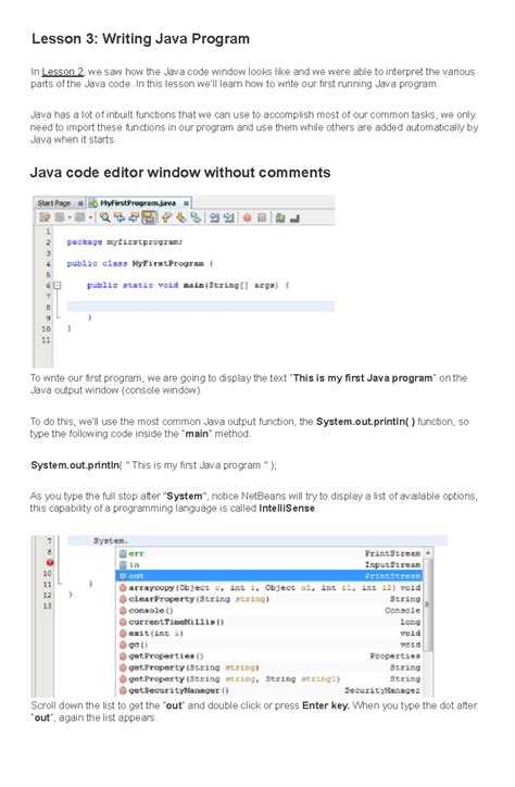 Writing First Java Program 的图像结果
