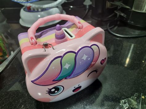 Netigems Unicorn Money Safe Piggy Bank With Lock Savings Bank For Kids ...
