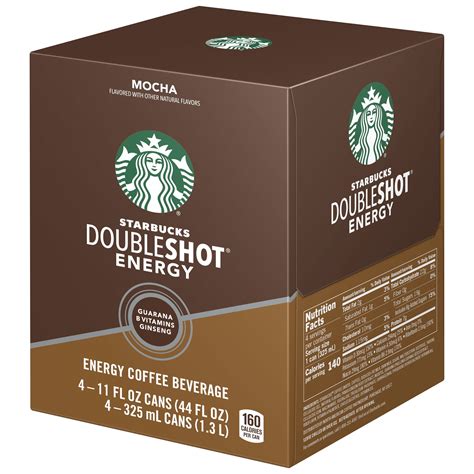 Starbucks Doubleshot Energy Coffee Beverage, Mocha, 4 Count, 11 fl oz ...