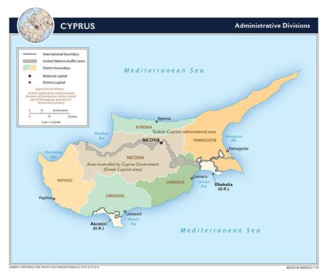Large detailed administrative divisions map of Cyprus - 2010 | Cyprus | Asia | Mapsland | Maps ...