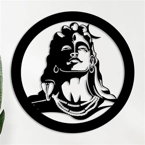 Lord Shiva 3D Metal Wall Art Decor - Modern Matte Finish Wall Hanging ...