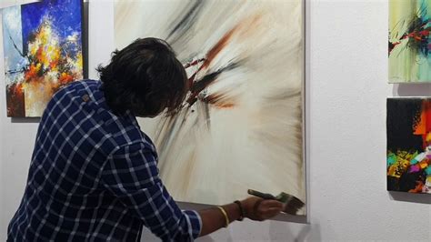Abstract Painting / Live demonstration / Real time - YouTube