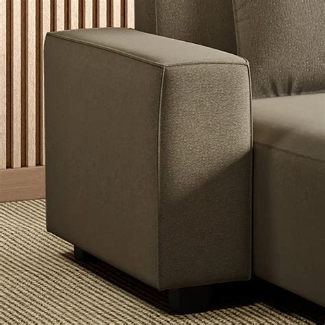 Buy Helios Brigade Fabric 2-Seater Lounge Sofa with Cushions - Brown ...