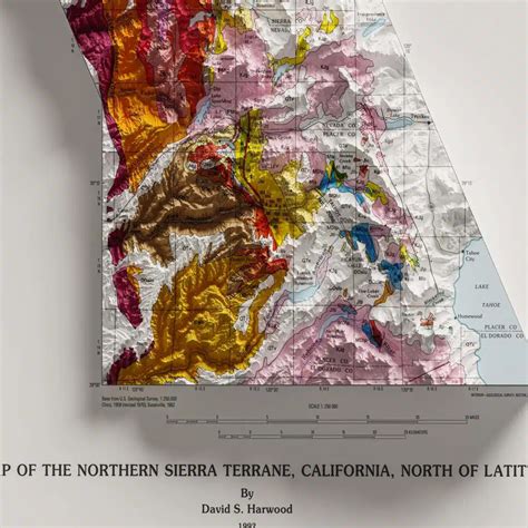 Sierra Nevada Map | Relief Map | Geoartmaps
