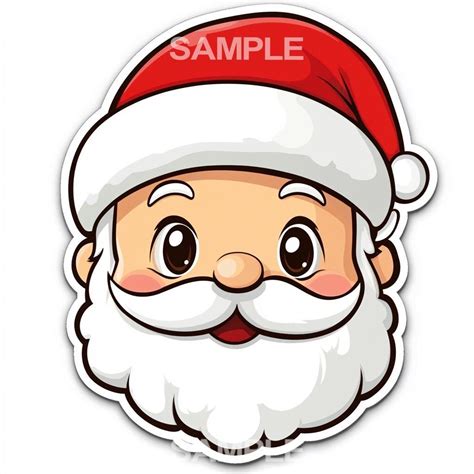 Santa Claus Head Clipart - PNG Format - Etsy | Santa face, Santa claus ...