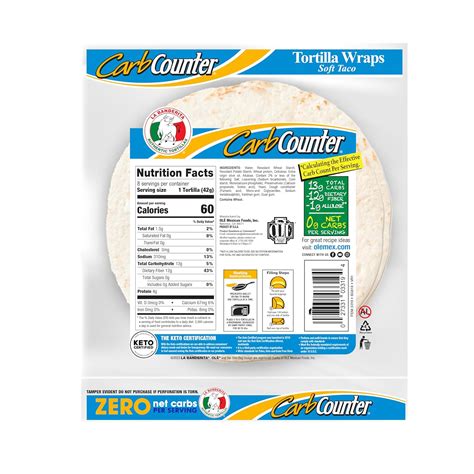 La Banderita Carb Counter CERO carbohidratos netos Tortillas de flores ...