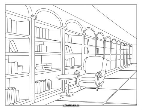 130+ Library Coloring Pages for Kids & Adults (Free Printable PDFs)