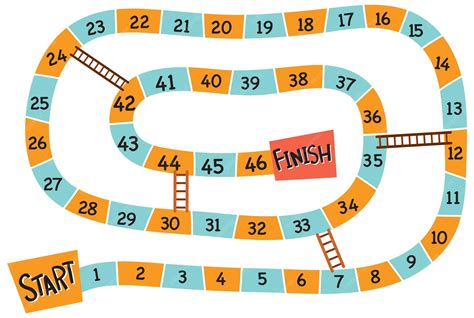 Premium Vector | Simple board game template for children