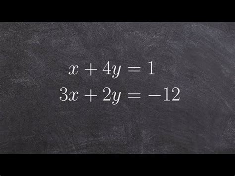 Solve a System of Linear Equations Using Substitution Video Lecture ...