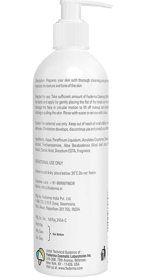 Buy FIXDERMA CLEANSING MILK 500ML Online & Get Upto 60% OFF at PharmEasy