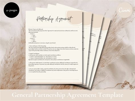 General Partnership Agreement Example 的图像结果