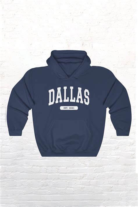 Dallas 1841 College Hooded Sweatshirt - Etsy | College hoodies ...