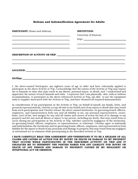 41 Free Indemnification Agreements (Word) ᐅ TemplateLab